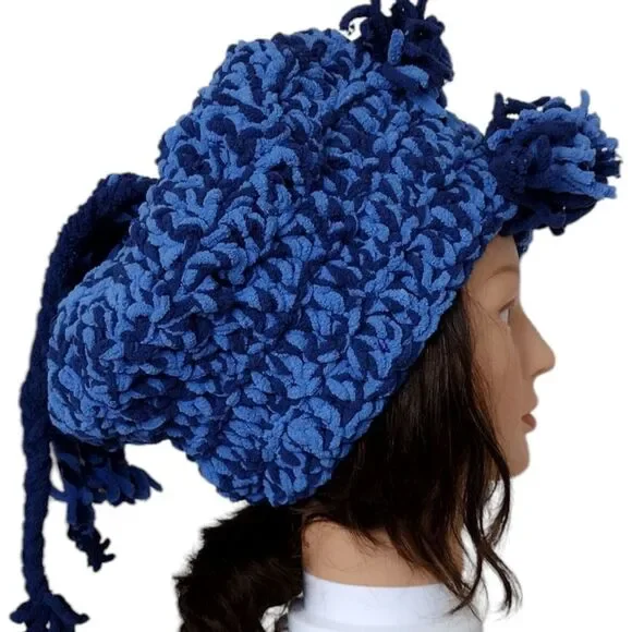 Slouchy, Beret Type Hat OOAK Handmade Crochet Free Hand Women's One Size - Picture 14 of 14